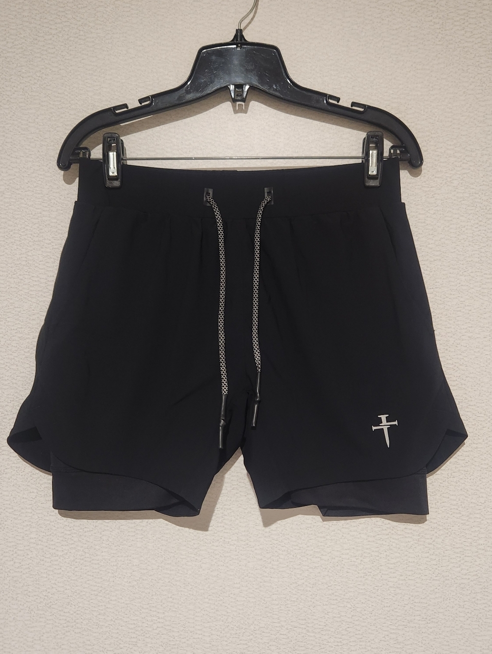 Three Nails Mens Pro-Tech Liner Shorts Black Medium 5"